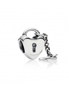 CHARM PLATA CORAZON Y LLAVE...