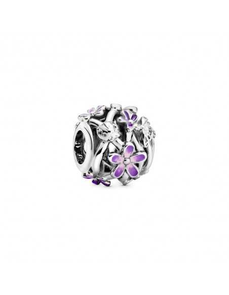 Charm en plata de ley Margarita Morada Filigrana 798772C02