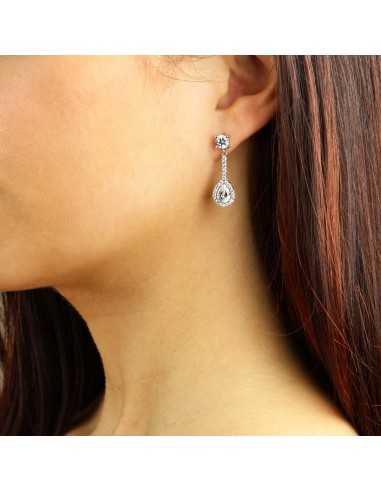 Pendientes para novias de lagrima oro...