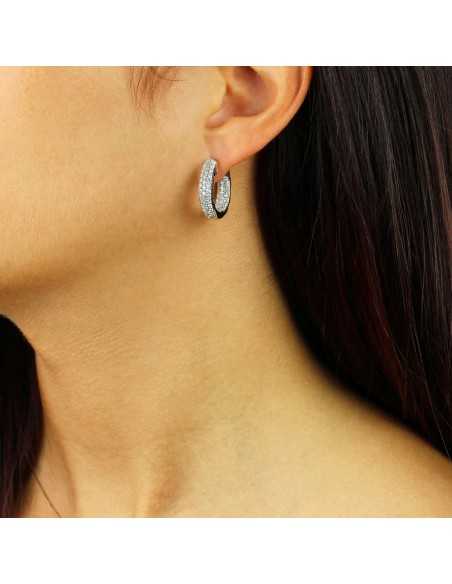 Criollas oro blanco con brillantes