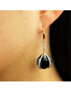 Pendientes oro bicolor con... 2