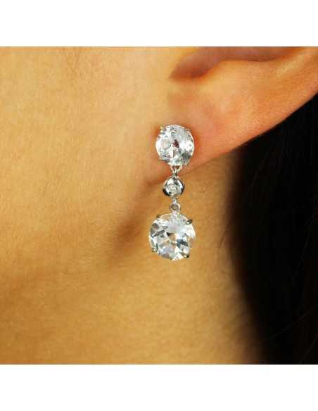 Pendiente Oro Blanco con Diamantes B&Couple