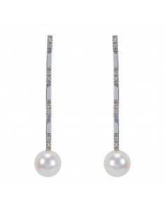 PENDIENTES oro blanco 18k...