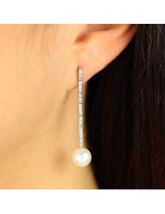 PENDIENTES oro blanco 18k... 2