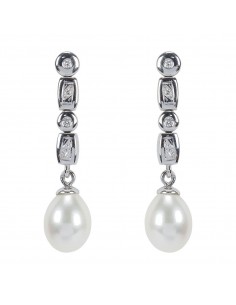 Pendientes Oro blanco con...
