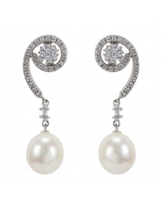 Pendientes oro blanco,...