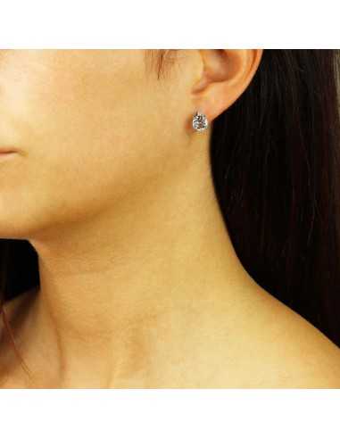 pendientes oro y brillantes agua marina