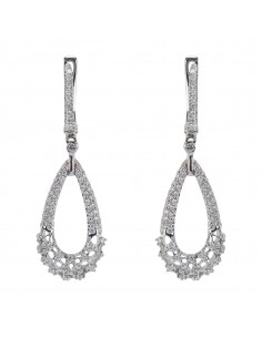 Aretes oro blanco con...