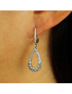 Aretes oro blanco con... 2