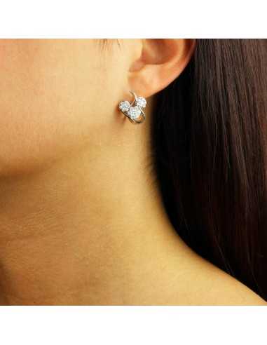 Par oro blanco y brillantes 1,08cts