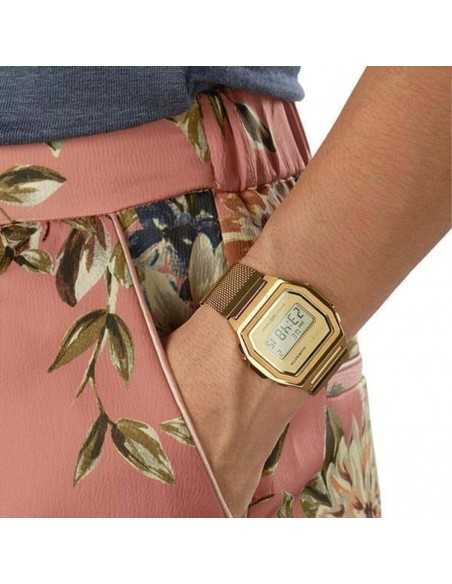 RELOJ CASIO RETRO-VINTAGE DORADO A1000MG-9EF