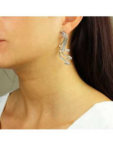 Pendiente de plata con circonitas