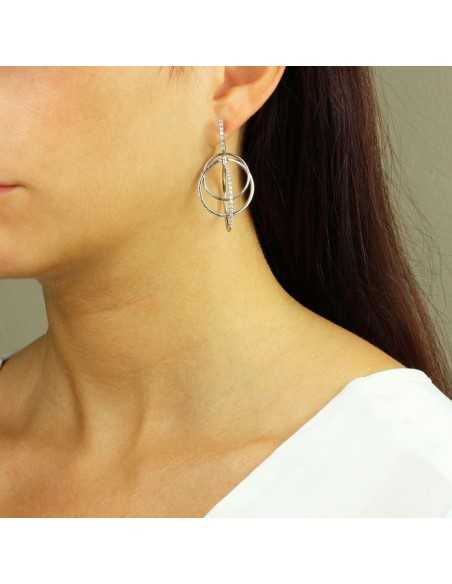 Pendientes plata y circonitas