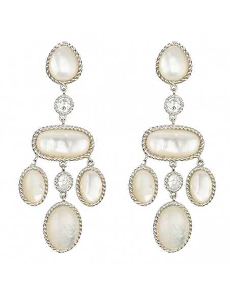 PENDIENTES PLATA PIEDRA COLOR