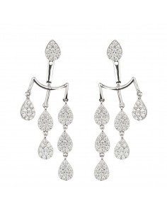 Pendientes plata white sveva