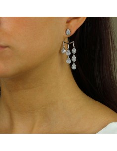 Pendientes plata white sveva 2