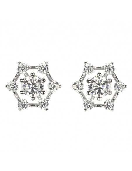 Pendientes plata white CHAMBORD