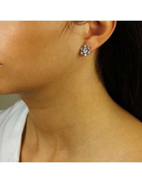 Pendientes plata white CHAMBORD