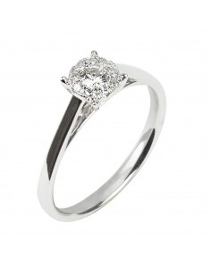 Solitario de Oro Blanco con... 2