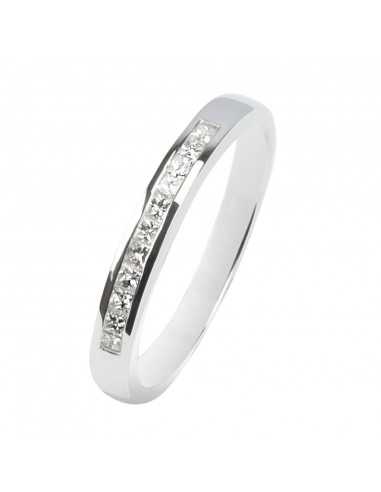 Media Alianza Oro blanco con diamantes