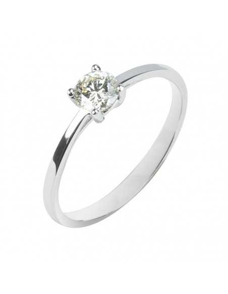 Anillo de compromiso de oro blanco con brillante 0,47ct