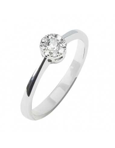 Anillo de Compromiso de Oro Blanco...