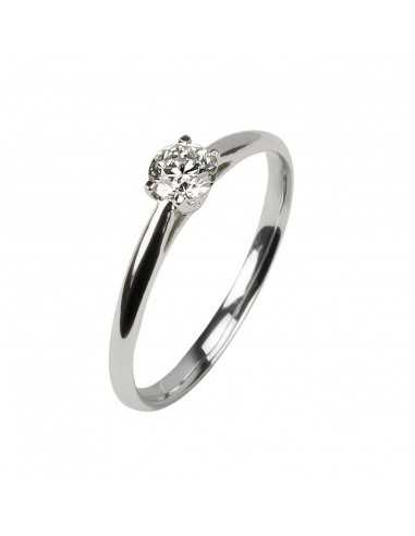 Anillo de Compromiso Oro Blanco y...