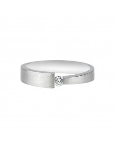 Solitario oro blanco y...