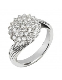 Sortija de oro blanco con... 2