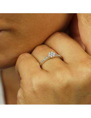 SORTIJA Pedida Oro BLanco 10+7...