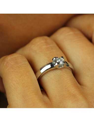 Anillos de compromiso de oro blanco...