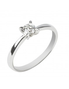 Solitario de oro blanco con... 2