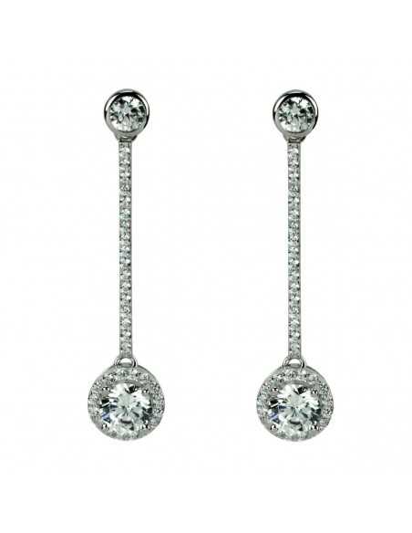 Pendientes Camaleoni Plata de Ley con Circonitas