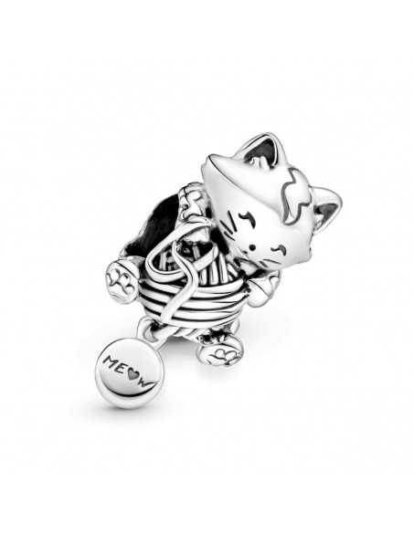 Charm en plata de ley Gatito & Ovillo de Lana 799535C00