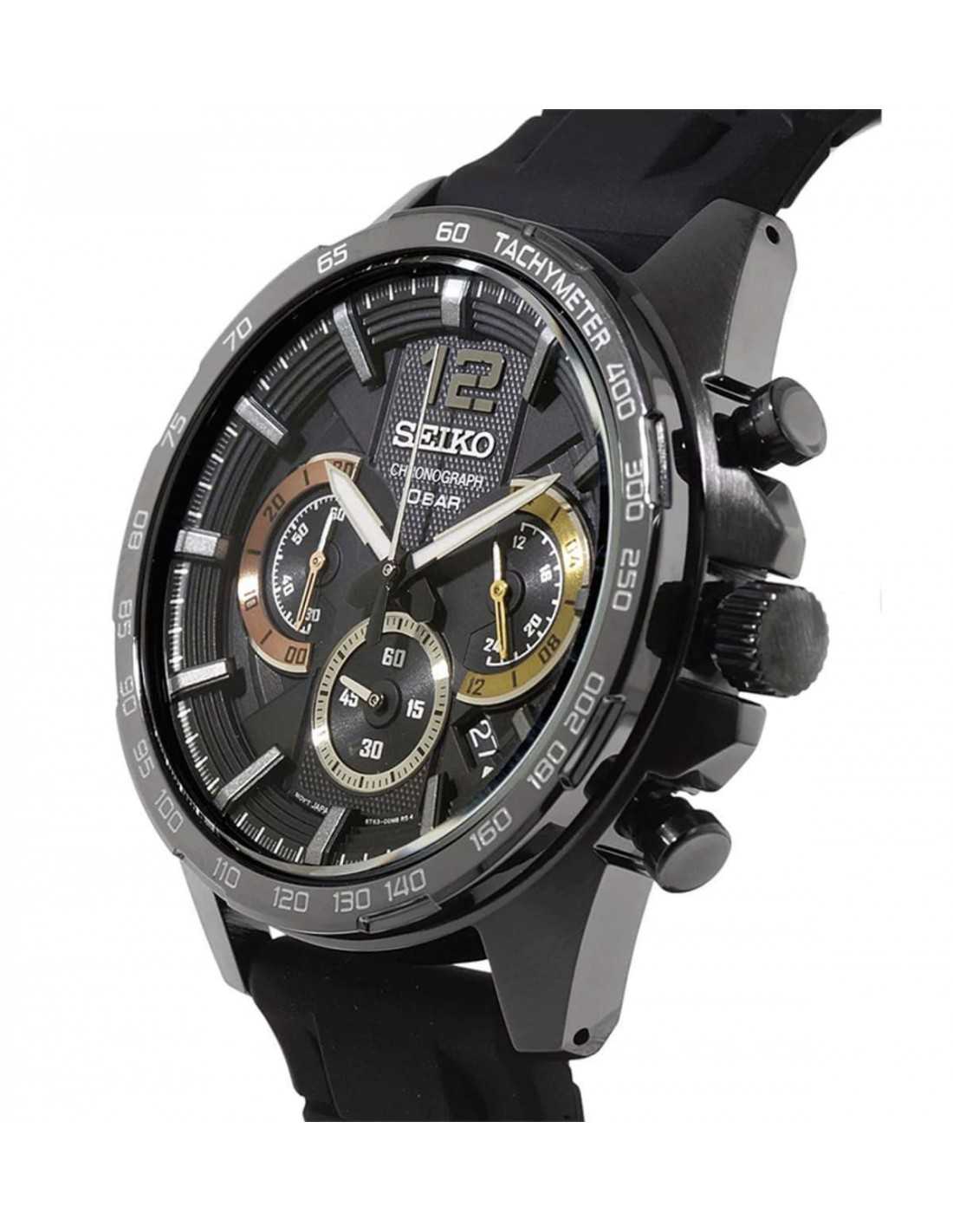 Reloj Seiko Core Cronografo Acero Negro Cuarzo Ssb397p1