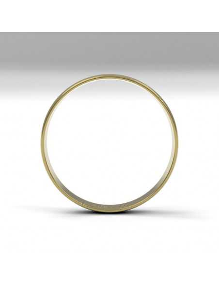 Alianza Clásica media caña oro 18K amarillo 3 mm x 1,37 mm - interior confort