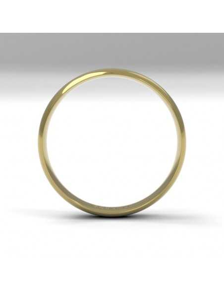 Alianza Clásica Media caña Oro 18K Amarillo 4 mm x 1,30 mm - Interior Confort