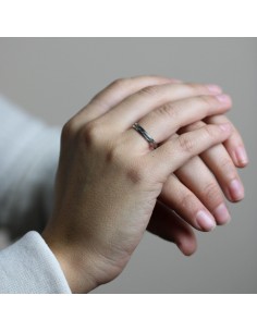 Alianza oro 18K blanco,... 2