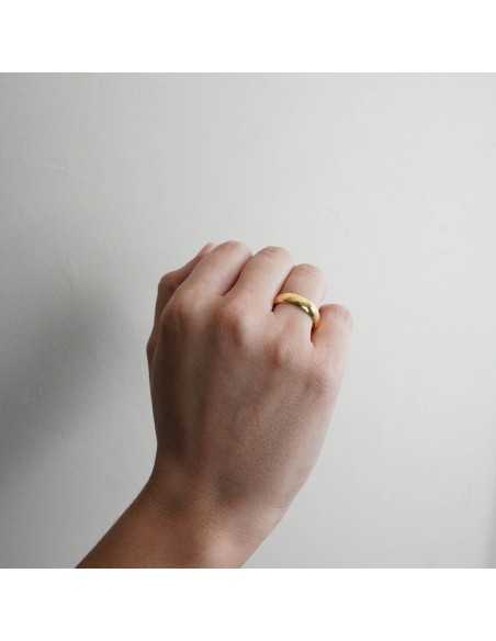 Alianza Clásica Media caña Oro 18K Amarillo 5 mm x 1,40 mm - Interior Confort