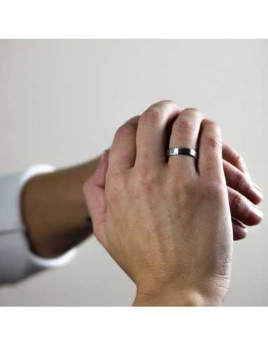 Alianza Trend Plana Oro 18K Blanco de...