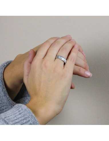 Alianza Diamante de Oro 18K Blanco 5,5mm