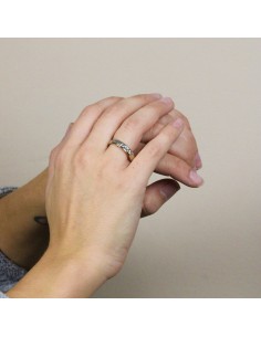 Alianza Oro Bicolor 18K 4mm... 2