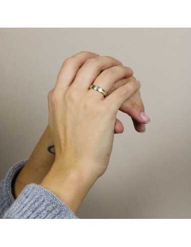 Alianza Oro Bicolor 18K amarillo y...