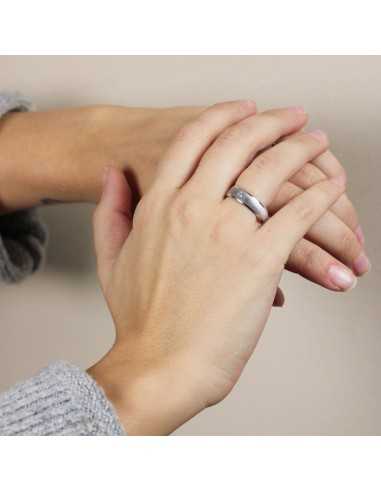 Alianza Diamante de Oro 18K Blanco 5,5mm