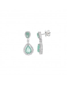 Pendientes plata cristal...