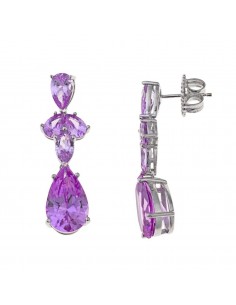 Pendientes plata rodio fila...