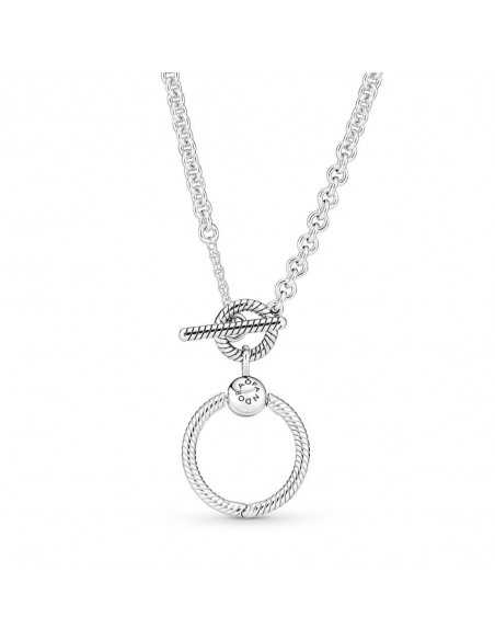 Collar Pandora Moments en plata de ley con Colgante O Pandora en forma de T 391157C00