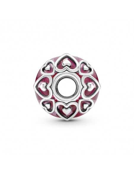 Charm en plata de ley Cristal de Murano Rosa Declara tu Amor 791159C00