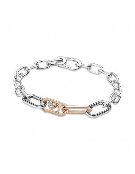 Link Doble con un recubrimiento en oro rosa de 14k Love It Pandora ME Pandora 781699C01