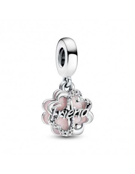 Charm Pandora Colgante Doble Trébol de Cuatro Hojas 792245C01